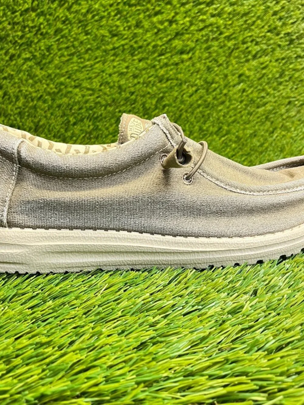 Hey Dude Wally Stretch Mens Size 10 Tobacco Beige Casual Walking Slip On Shoes